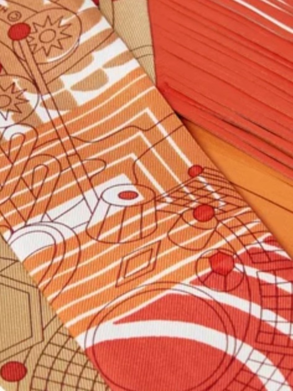 Hermès Limited Odyssey Au Bloc Twilly Fringe Scarf - Picture 2 of 5